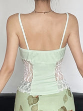 BXOXO Patchwork Spliced Lace V-Neck Women Camisole Tops Slim Fit Summer Design New Blouses